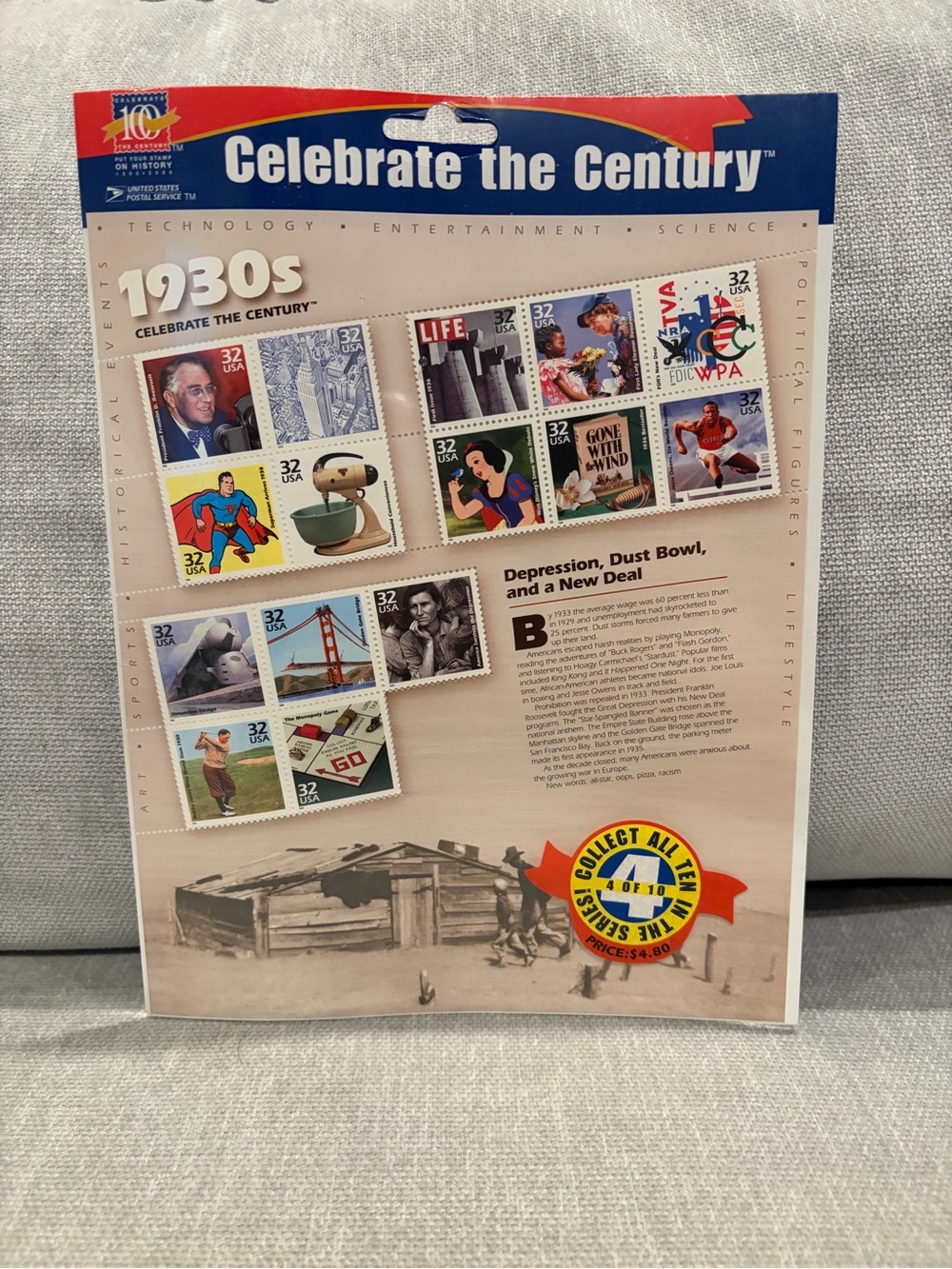 USPS Celebrate The Century Stamps - 1930s